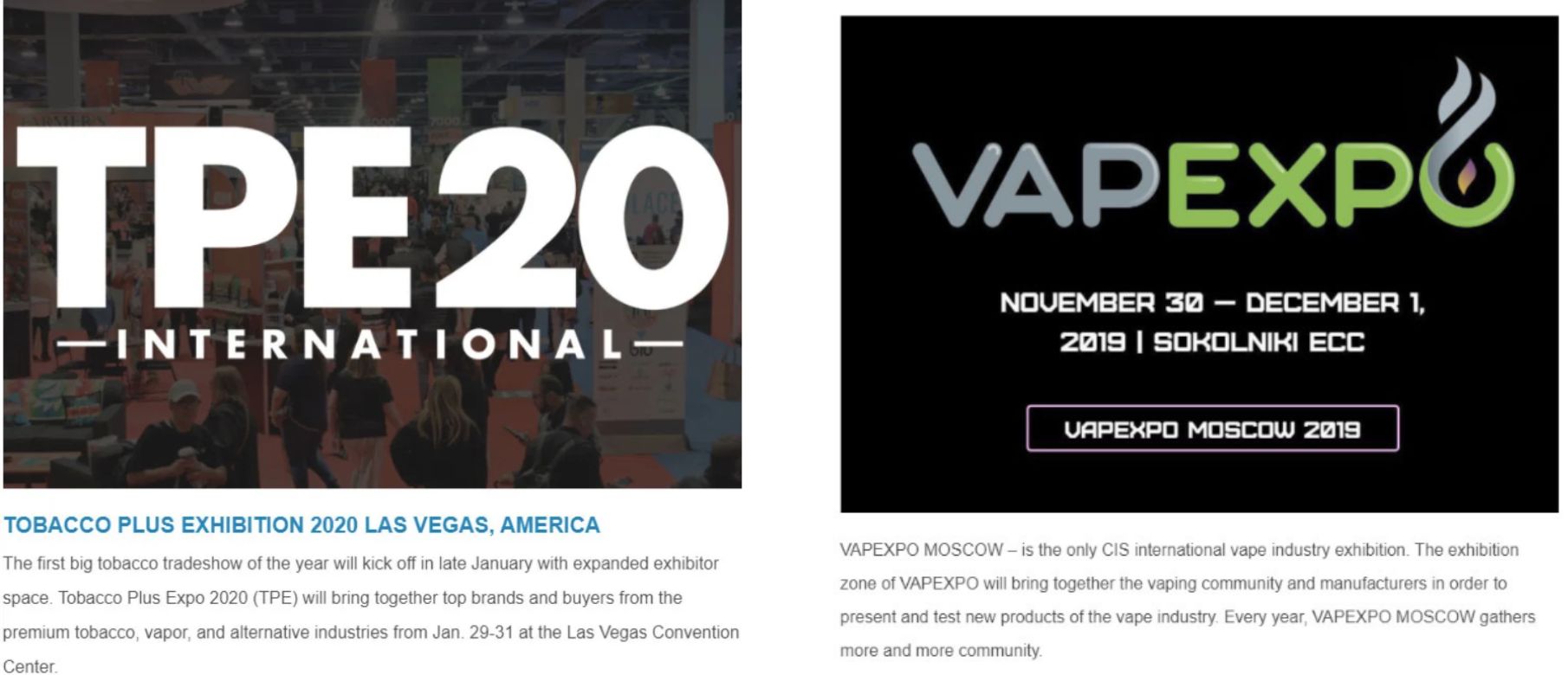 TPE 20 VAPEXPO Exhibition